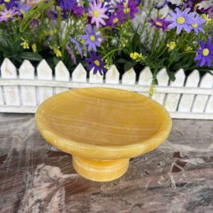 Dĩa trái cây, đĩa thờ cúng đá ngọc - Đường kính 15cm