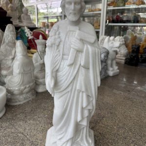 Tượng công giáo, Tượng thánh tâm chúa Giêsu, chúa Jesus đá trắng - Cao 60cm