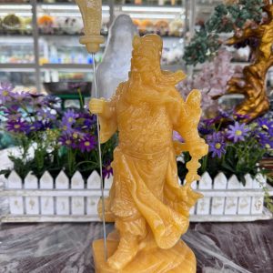 Tượng Quan Công, Quan Vân Trường đá ngọc hoàng long - Cao 30 cm