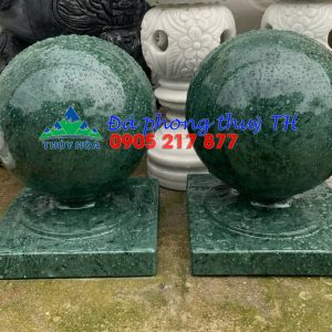 Cặp Quả cầu đá, Bi cầu để trụ cổng đá Ấn Độ - Cao 60cm